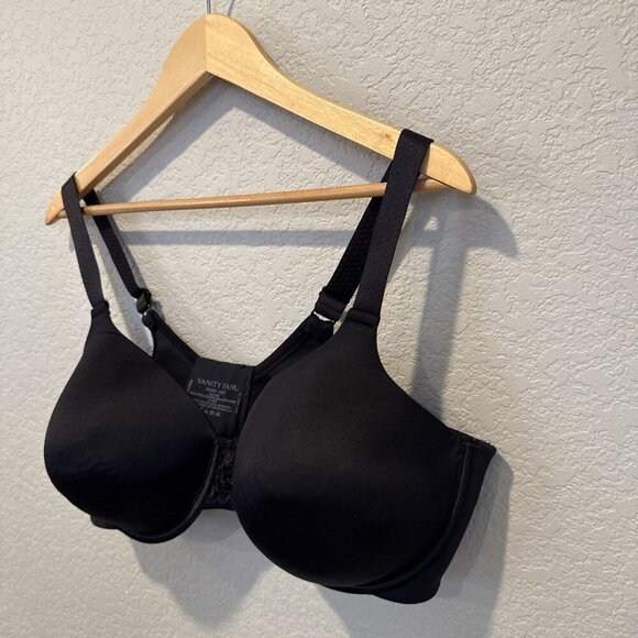 Vanity Fair Full Figure Beauty Back Smoothing Underwire Bra 76380 Black 42D - Picture 3 of 5